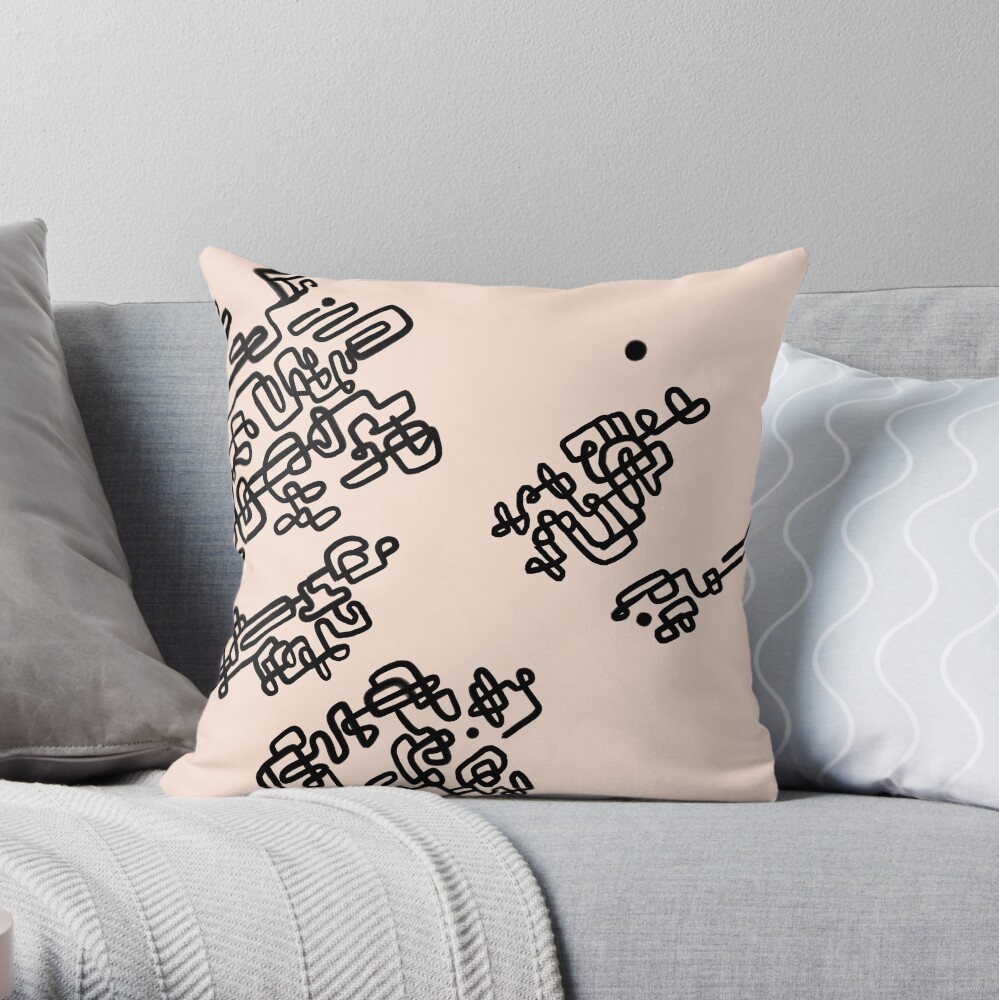 Engrave Throw Pillow