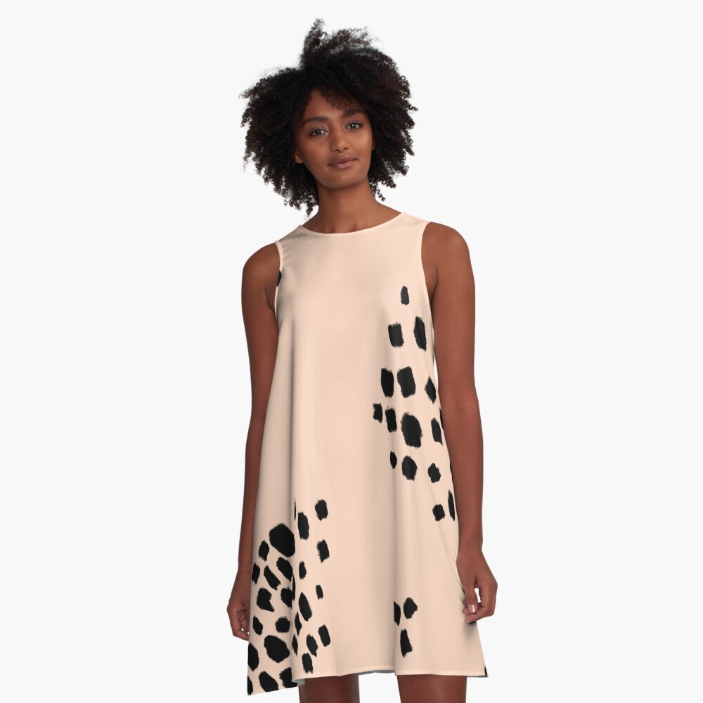 Milk Tea with Boba A-Line Dress