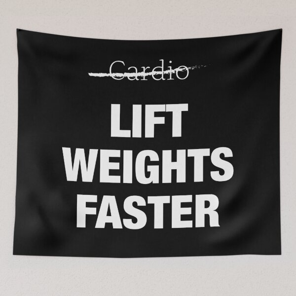 Item preview, Copy of Lift Weights Faster WHITE designed and sold by auvincentlai.