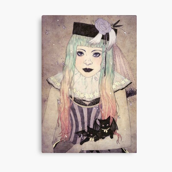 Pastel Goth Princess Canvas Print