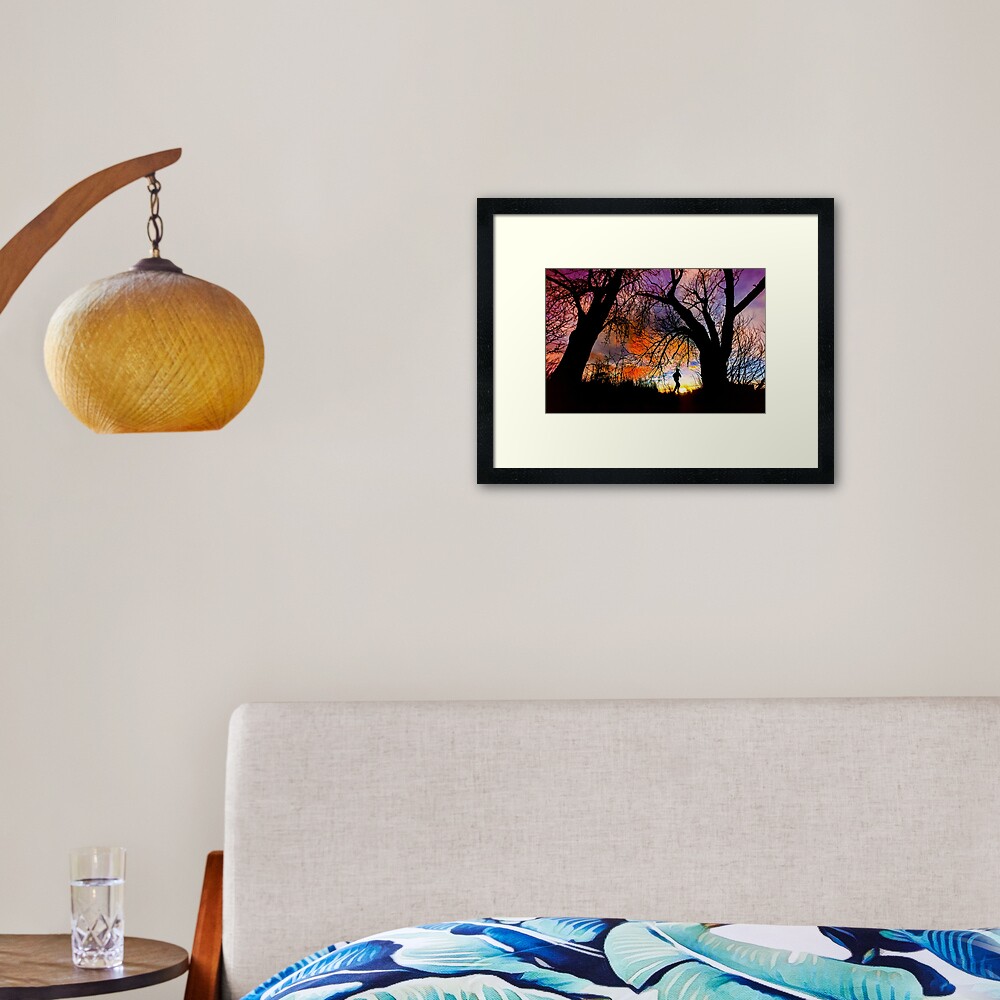 Connie's Sunrise Run Framed Art Print