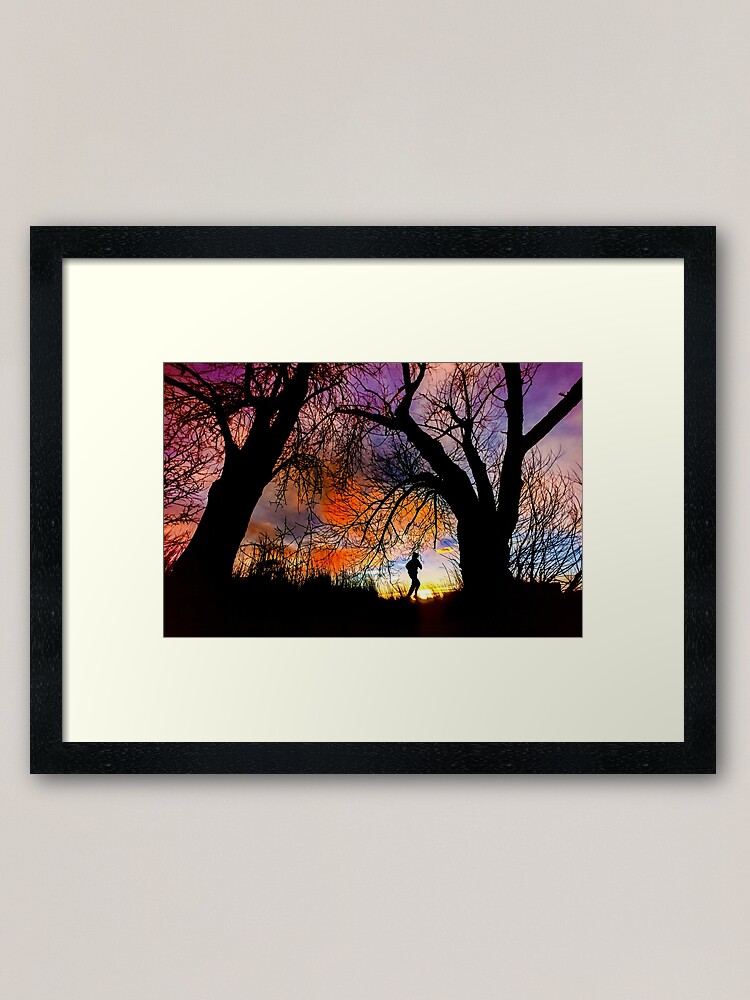 Alternate view of Connie's Sunrise Run Framed Art Print