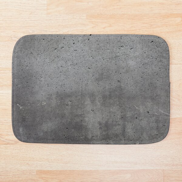 Grey textured concrete wall exterior Bath Mat