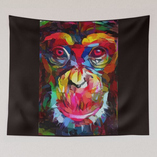 Item preview, The monkey - Lea Roche paintings - singe, monkey, gorilla designed and sold by L. ROCHE.