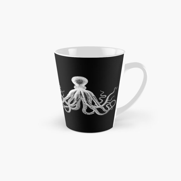 Octopus | Vintage Octopus | Tentacles | Sea Creatures | Nautical | Ocean | Sea | Beach | Black and White | Tall Mug