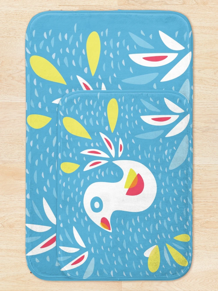 Thumbnail 5 of 6, Bath Mat, Abstract Bird In Spring designed and sold by Boriana Giormova.