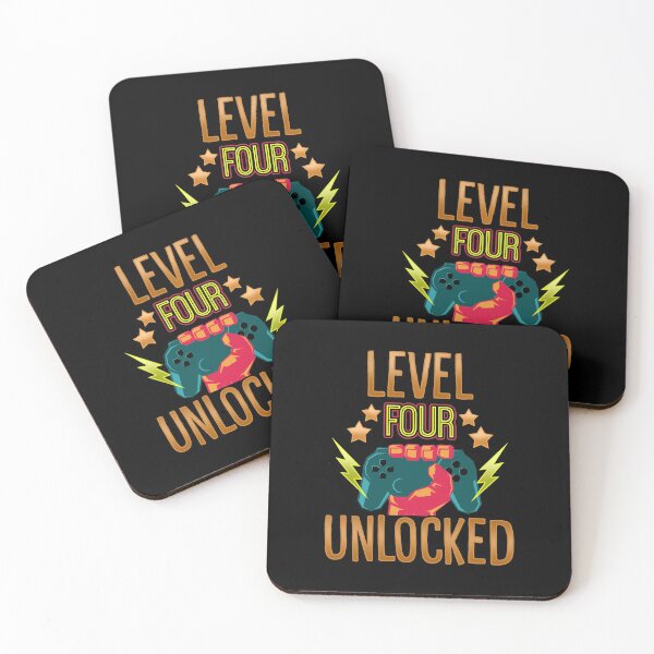 Item preview, Level Four Unlocked | Gamer Birthday Gift Kids designed and sold by anziehend.