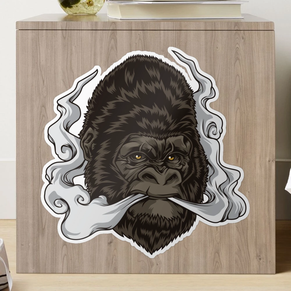 Vaping Gorilla Illustration Monkey Vape #1 Throw Pillow by Mister Tee -  Pixels Merch