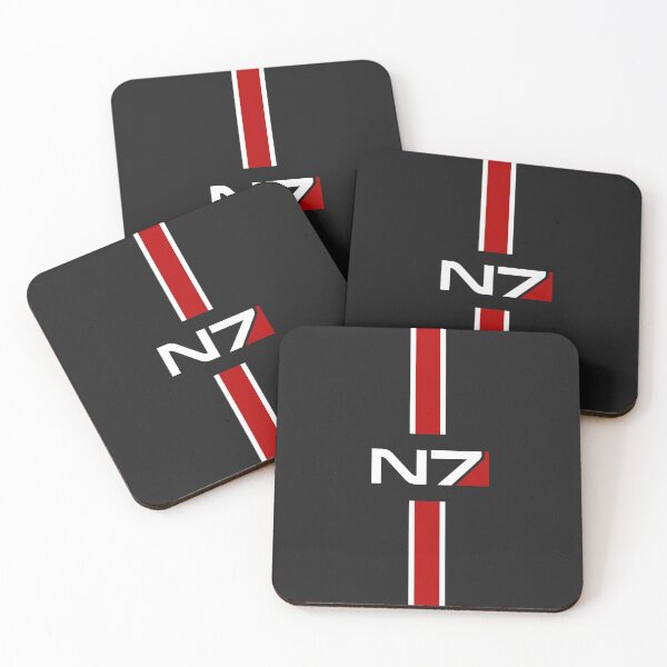 N7 emblem, Mass Effect Coasters (Set of 4)