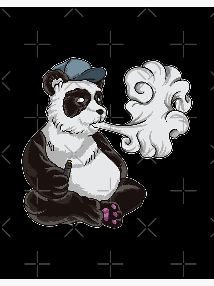 Vaping Panda Bear Illustration | Animal Vape