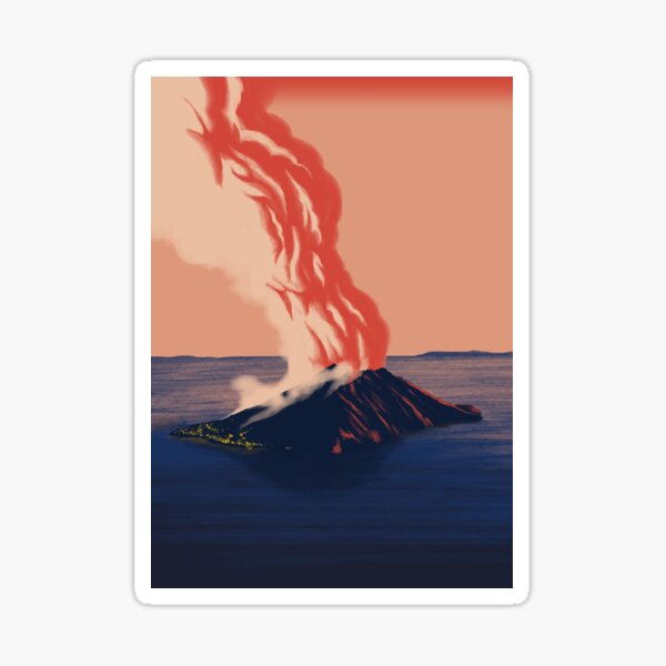 Stromboli on fire Sticker