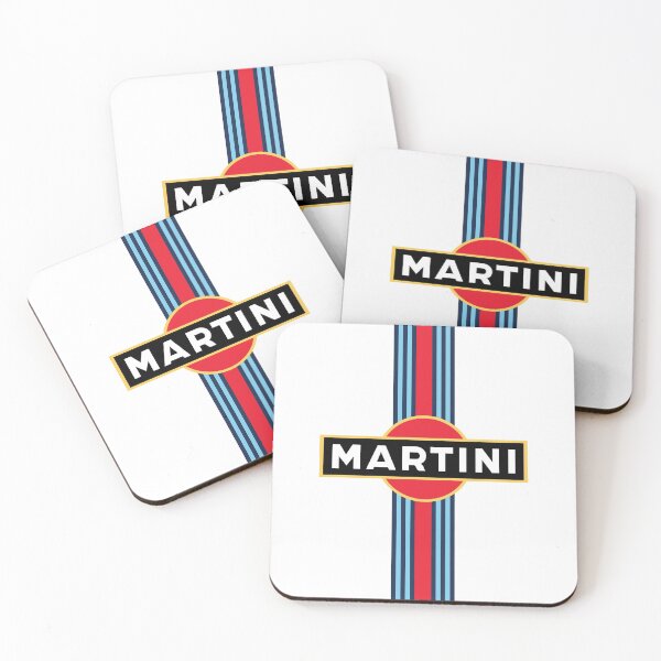 Martini Racing Stripe Coasters (Set of 4)