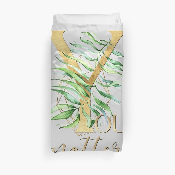 YOU matter ! Gold, Bricks Duvet Cover