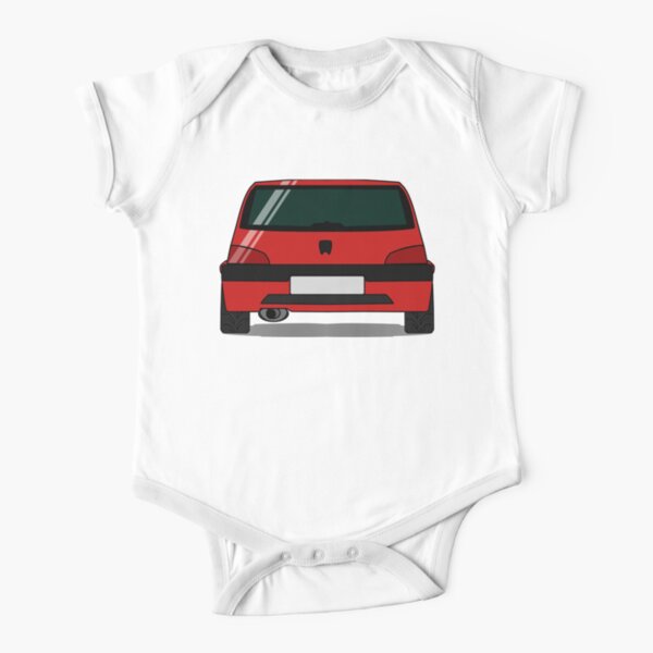 Peugeot 106 GTI - Cherry Red Short Sleeve Baby One-Piece