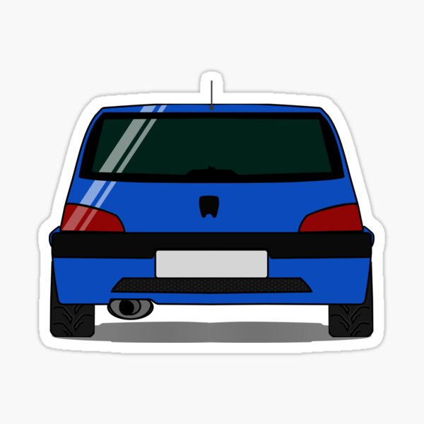 Sticker for Sale avec l'œuvre « Peugeot 106 GTI - Bleu Cobalt » de