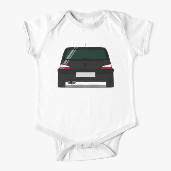 Peugeot 106 GTI - Onyx Black Short Sleeve Baby One-Piece