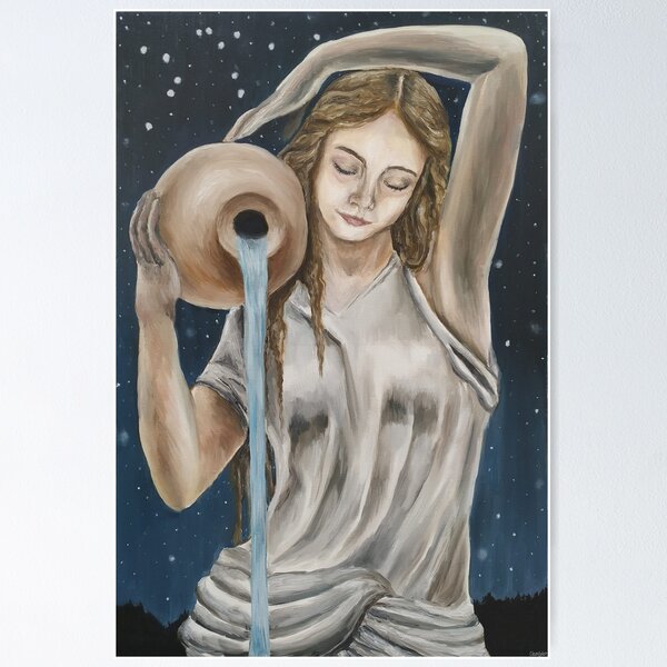 Item preview, Aquarius - The Water Carrier - Astrology designed and sold by CleaViolet.