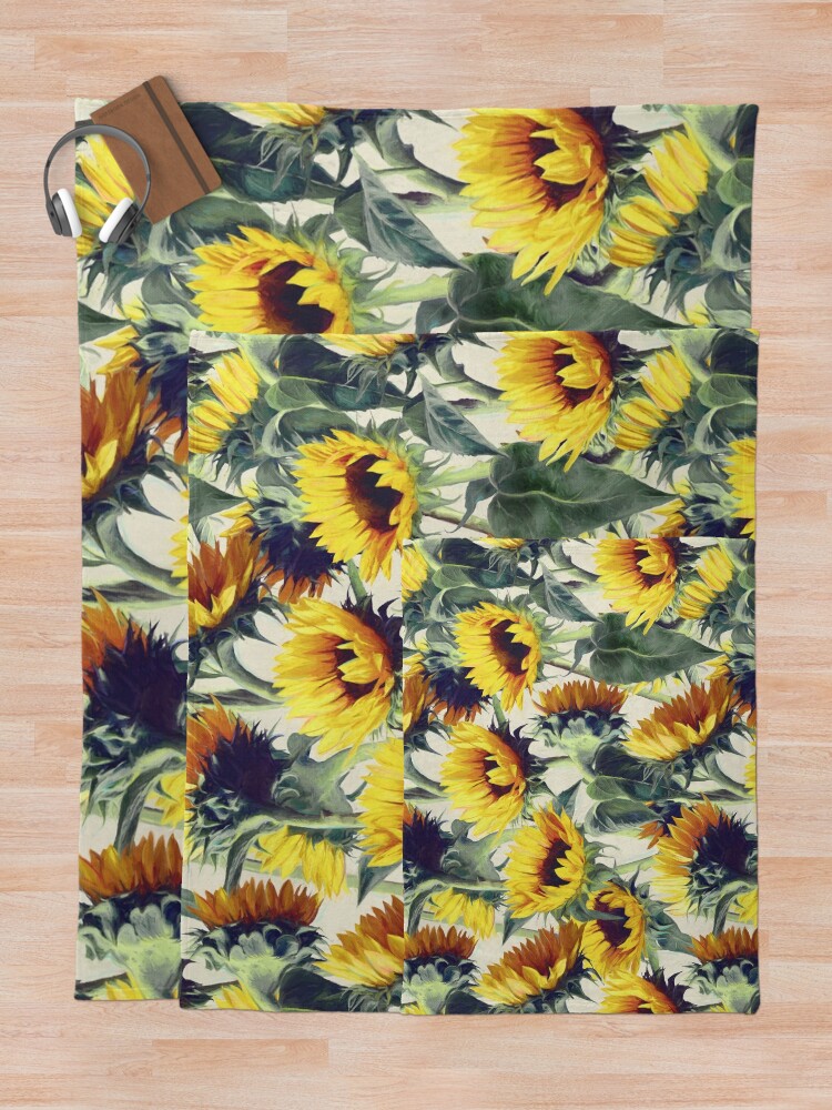 Alternate view of Sunflowers Forever Throw Blanket