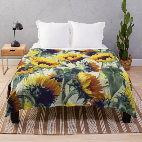 Sunflowers Forever Throw Blanket