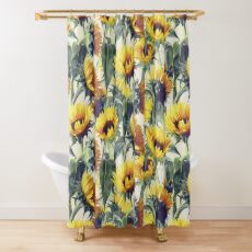 Sonnenblumen für immer Duschvorhang