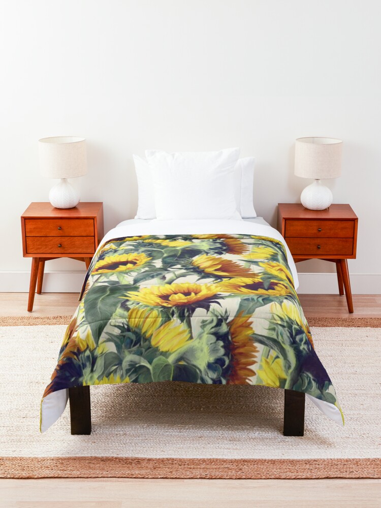 Alternative Ansicht von Sonnenblumen für immer Tagesdecke
