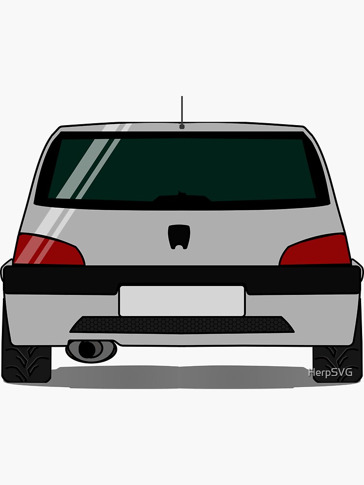 Sticker for Sale avec l'œuvre « Peugeot 106 GTI - Argent » de l