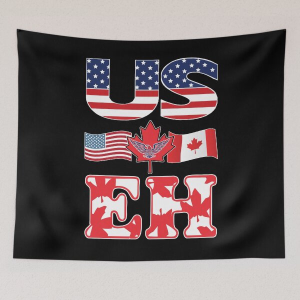 Item preview, USEH Tshirt US EH Shirt American Flag Canadian Flag designed and sold by DSWShirts.
