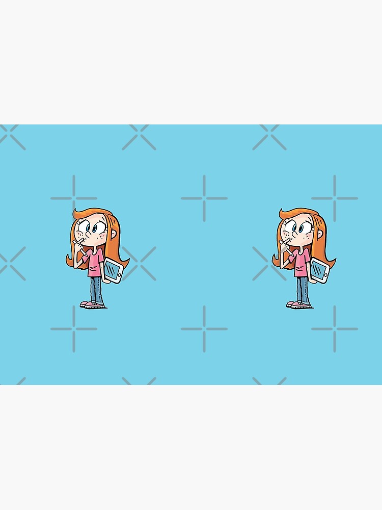 confused girl with a tablet has no inspiration by duxpavlic