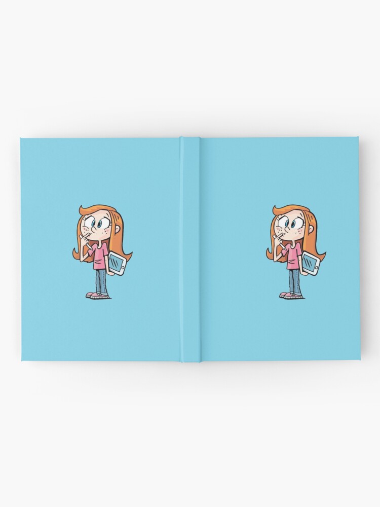 Alternate view of confused girl with a tablet has no inspiration Hardcover Journal