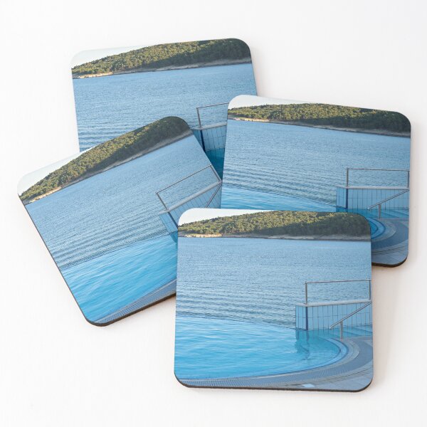Item preview, Empty infinity pool and quiet bue sea designed and sold by anytka.