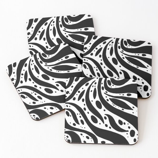 Item preview, Black white stripes and stones designed and sold by Patricia Piotrak.