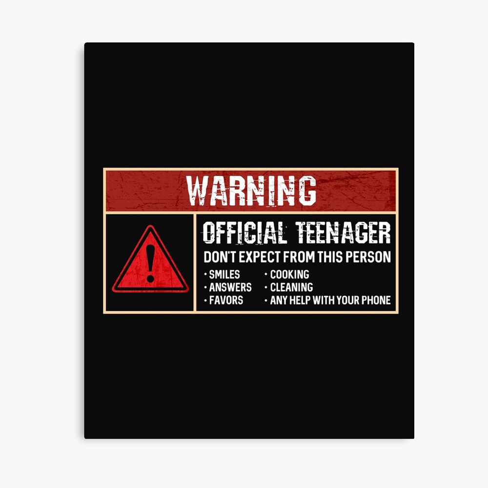 Poster Panneau D Avertissement C Est Officiel Adolescent Drole Humour 13e Anniversaire Cadeaux Pour Les Adolescents Fille Fils Tournant 13 Ans Par Alenaz Redbubble