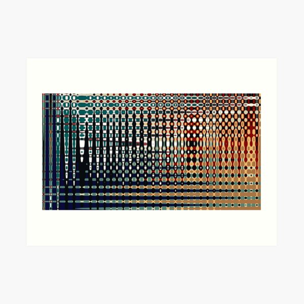 Digital Age Abstract Colourful Pattern - Jenny Meehan Art Print
