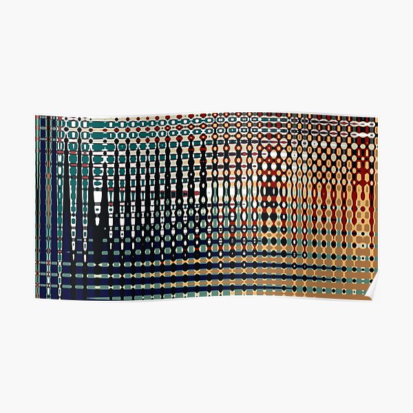 Digital Age Abstract Colourful Pattern - Jenny Meehan Poster