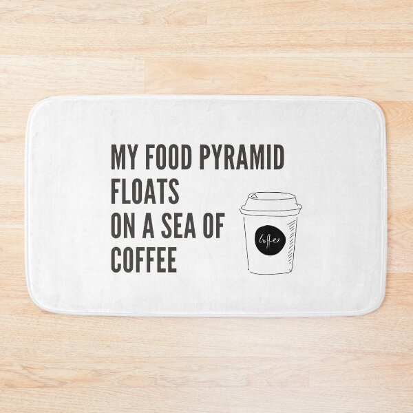 Item preview, Food Pyramid Floats on a Sea of Coffee designed and sold by jutulen.