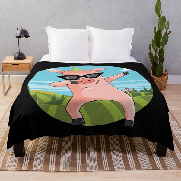 Item preview, Dabbing Pig | Dancing Farm Animal Pink Piglet designed and sold by anziehend.