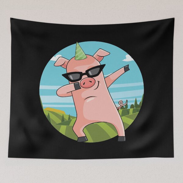 Item preview, Dabbing Pig | Dancing Farm Animal Pink Piglet designed and sold by anziehend.