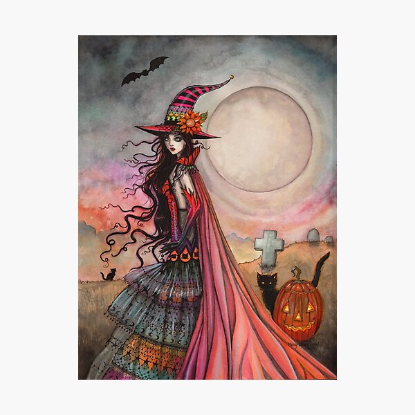 Item preview, The Fanciful Witch Halloween Fantasy Art by Molly Harrison designed and sold by Molly  Harrison.