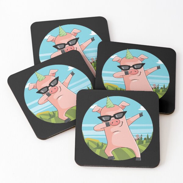 Item preview, Dabbing Pig | Dancing Farm Animal Pink Piglet designed and sold by anziehend.