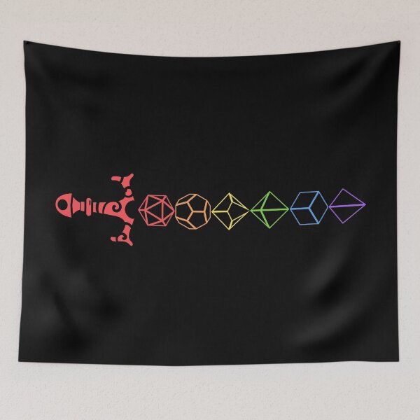Item preview, Rainbow Polyhedral Dice Sword Tabletop RPG designed and sold by pixeptional.
