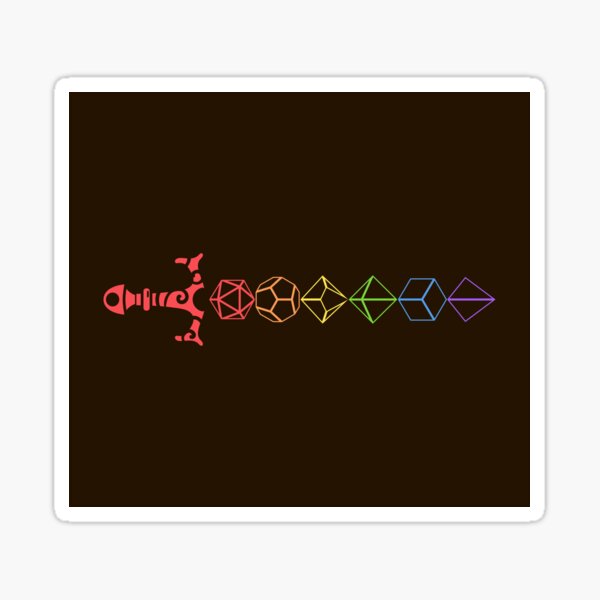 Item preview, Rainbow Polyhedral Dice Sword Tabletop RPG designed and sold by pixeptional.