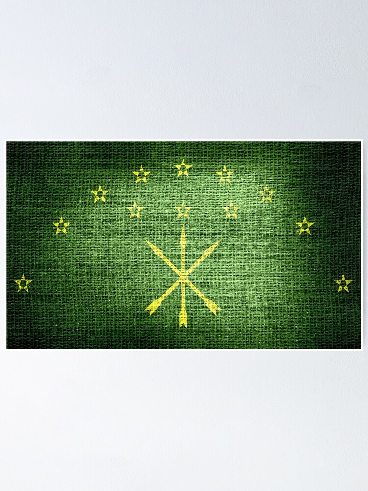 "Adygea Flag" Poster by enhan | Redbubble