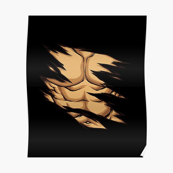 Ripped Abs Posters Redbubble - fake abs roblox