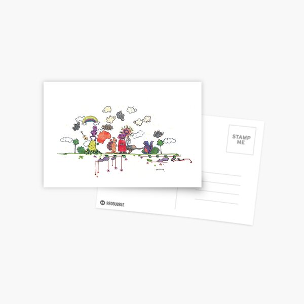 who invited the dinosaur? Postcard