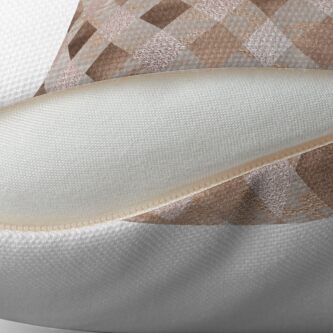 Alternate view of Small Copper and Blush Rose Gold Marble Argyle Floor Pillow