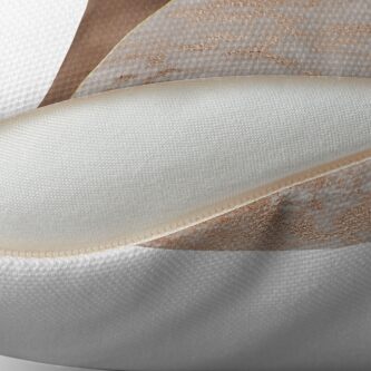 Alternate view of Copper Foil and Blush Rose Gold Marble Triangles Floor Pillow