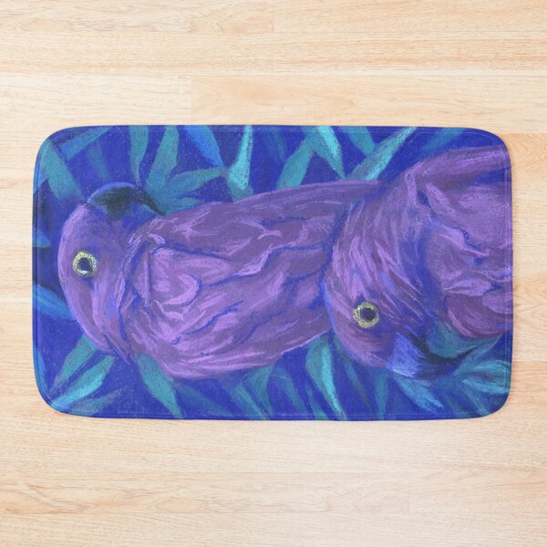 Item preview, Purple parrots, Couple of Birds, Tropical Animals Pastel designed and sold by Julia Khoroshikh.