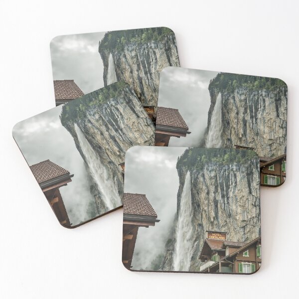 Item preview, Lauterbrunnen town with waterfall backdrop designed and sold by Nethycurl.