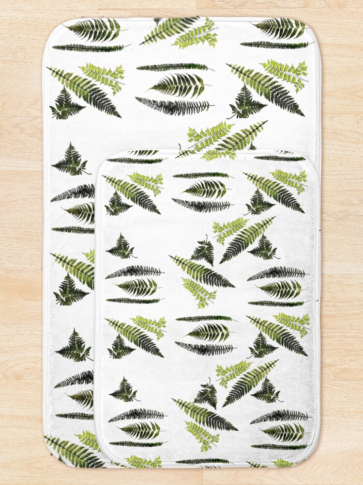 Thumbnail 5 of 6, Bath Mat, Fronds of ferns designed and sold by anni103.
