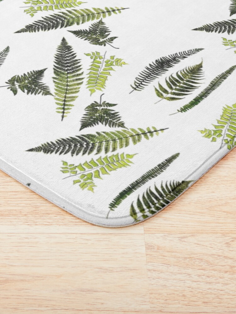 Thumbnail 3 of 6, Bath Mat, Fronds of ferns designed and sold by anni103.